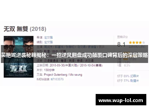 吴艳妮逆袭秘籍揭秘：一招逆风翻盘成功颠覆口碑背后的深层策略